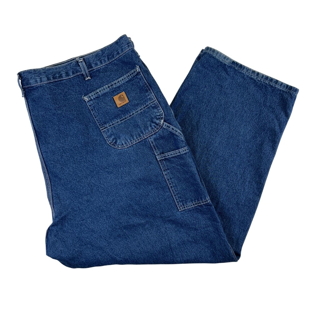 Carhartt B13 Jeans Mens 50x30 Stone Wash Blue Relaxed Straight Denim B13-DST